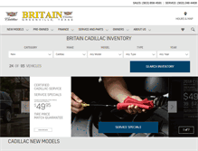 Tablet Screenshot of britaincadillac.com